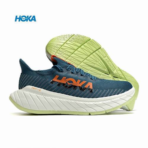 Cheap Hoka Carbon X 3 Men Women Running Shoes Navy Green -02 - Click Image to Close